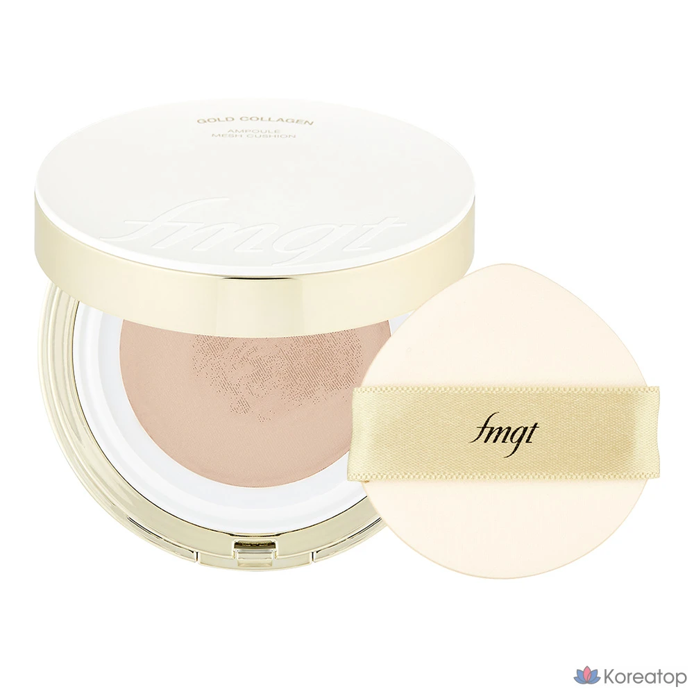 FMGT The Face Shop Gold Collagen Ampoule Mesh Cushion 13g, 201 Apricot Beige, 1 шт.
