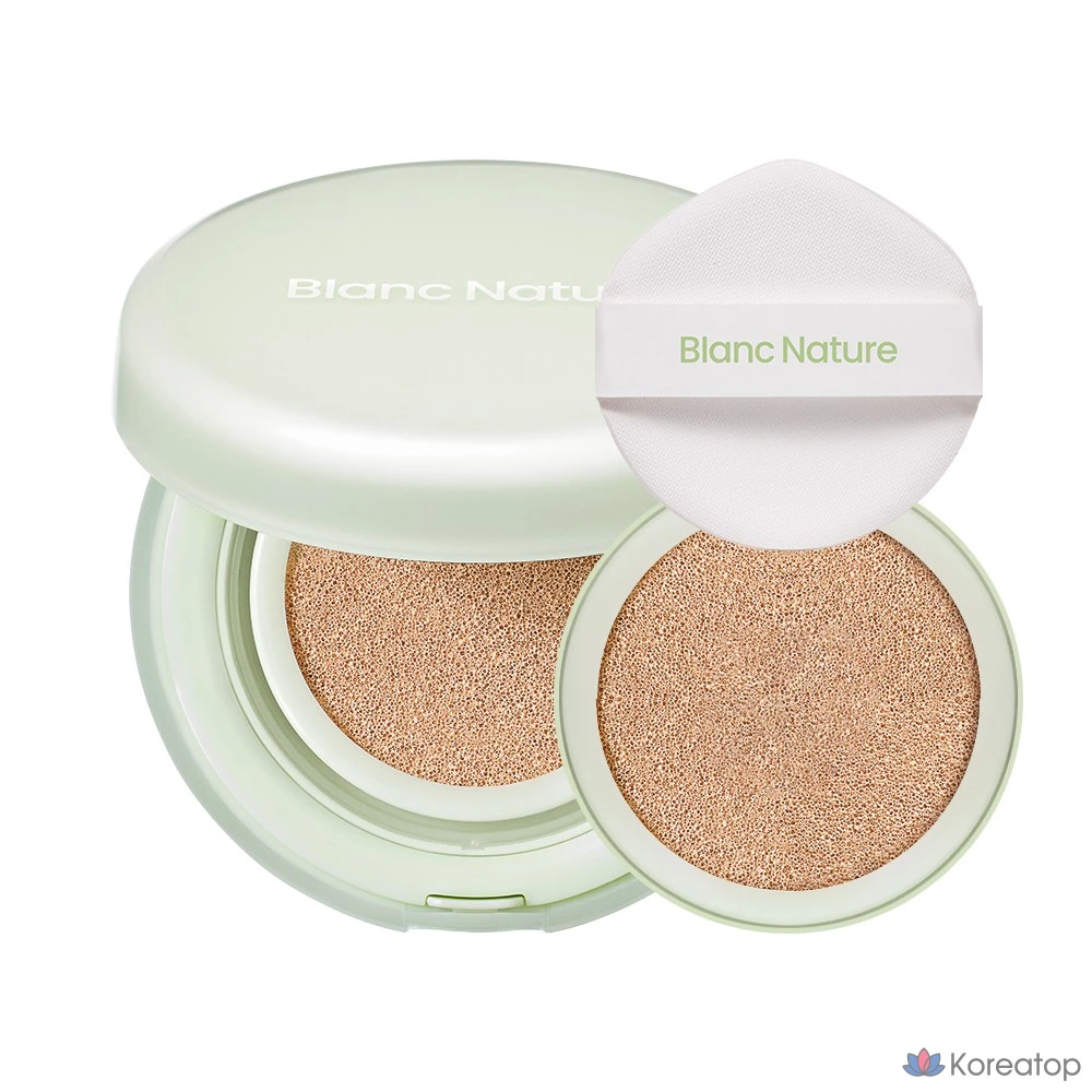 Кушон Blanc Nature Pore Zero Air Fit Cushion, оттенок Rose 21P, 15 г + рефилл + пуф, 1 шт.