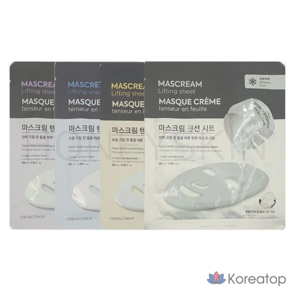 Тканевая маска для лица The Face Shop Maskrim Tension Sheet, 10 шт.