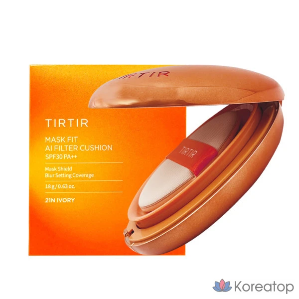 Кушон TIRTIR Mask Fit AI Filter Cushion, оттенок 21N Ivory, 18 г, 1 шт.