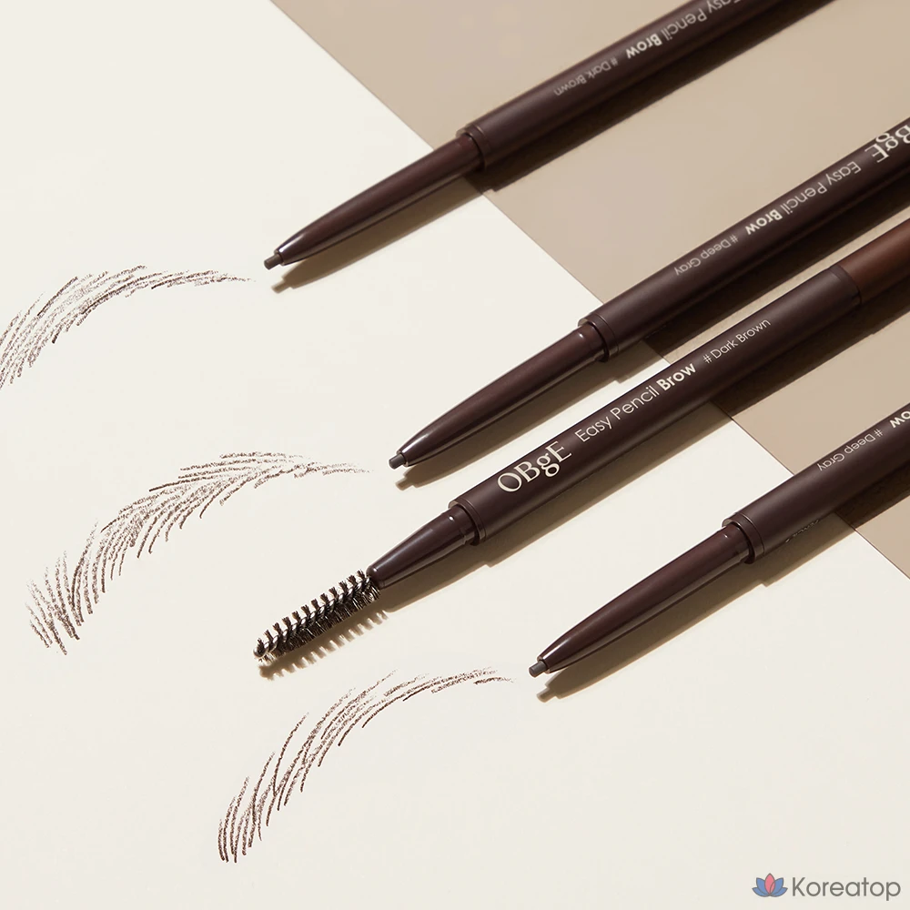 Карандаш для бровей OBge Easy Pencil Brow, 0,08 г, темно-коричневый, 1 шт.