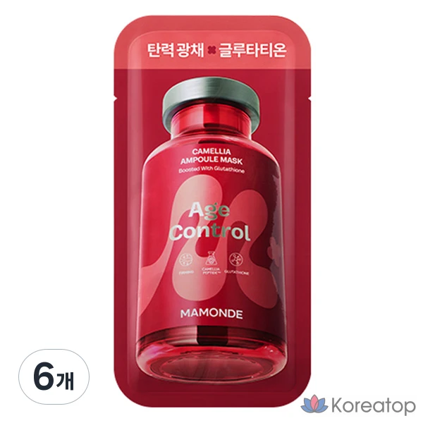 Тканевая маска для лица Mamonde Age Control Camellia Ampoule Mask, 23 мл, 6 шт.
