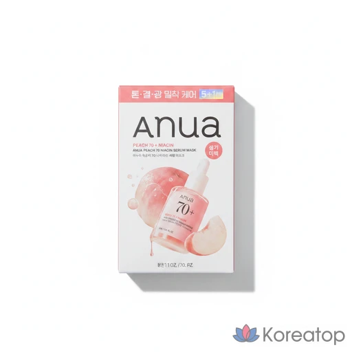 Тканевая маска для лица Anua Daily Care Mask, оттенок Peach Serum, 6 шт.