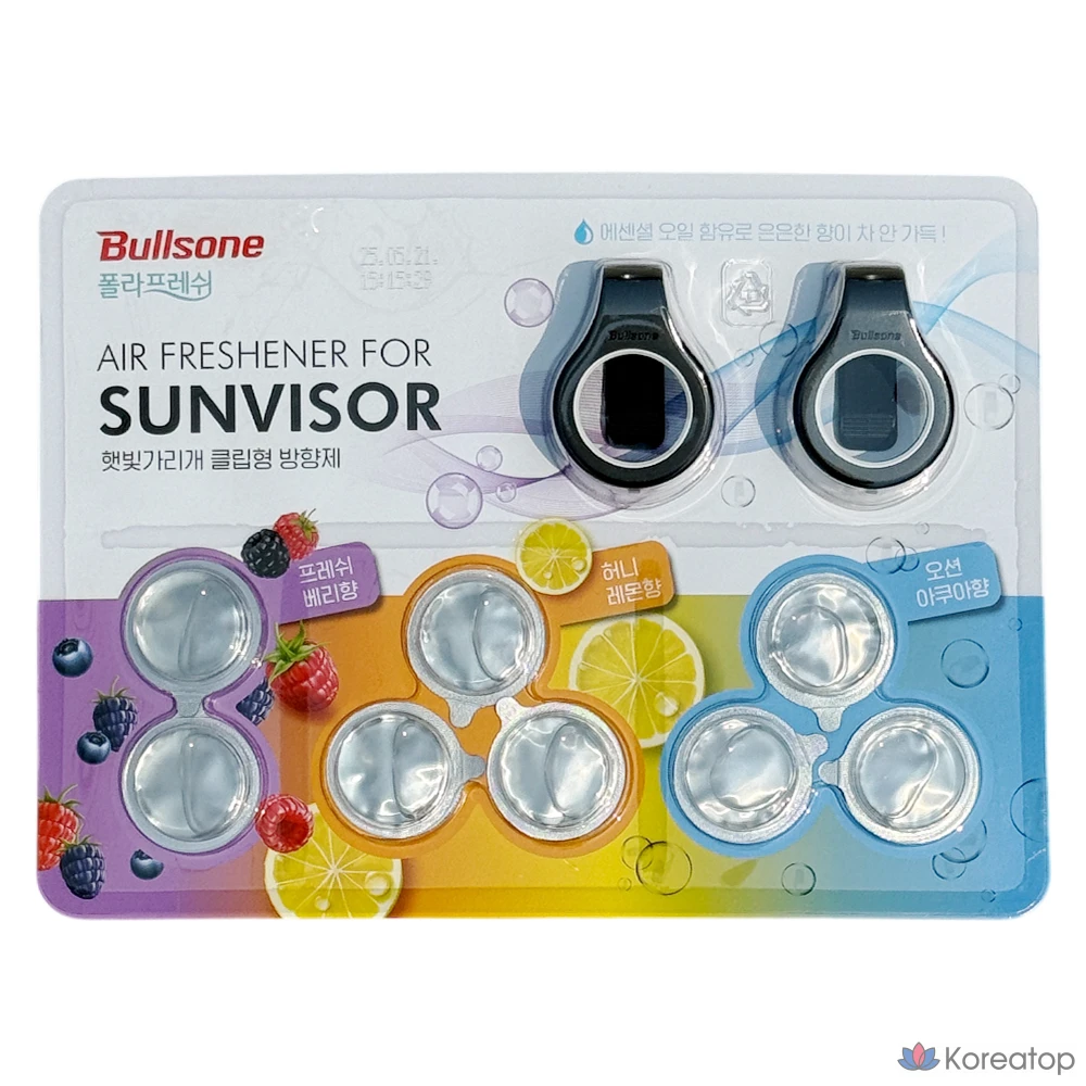 Ароматизатор для автомобиля Bullsone Sun Visor Set, 8 шт.