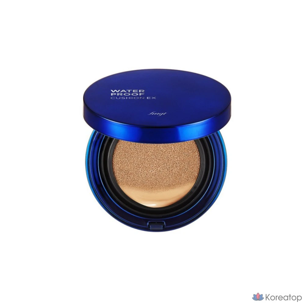 Кушон-тональная основа FMGT Waterproof EX Cushion Foundation, оттенок V201 Apricot Beige, 15 г, 1 шт.