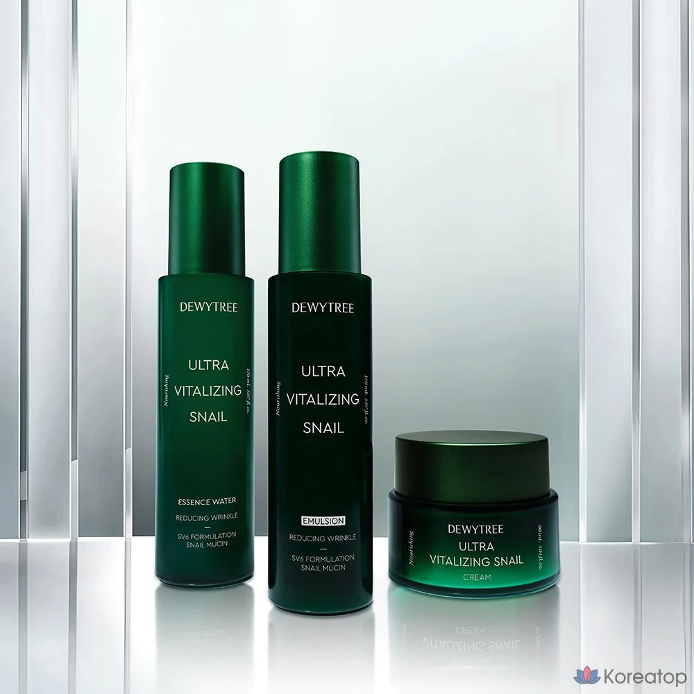 Набор для ухода Dewytree Ultra Vitalizing Snail 3-piece Set (Essence + Water + Emulsion + Cream), 1 шт.
