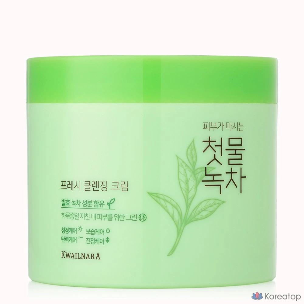 Крем для умывания KWAILNARA First Green Tea Fresh Cleansing Cream, 300 г, 1 шт.