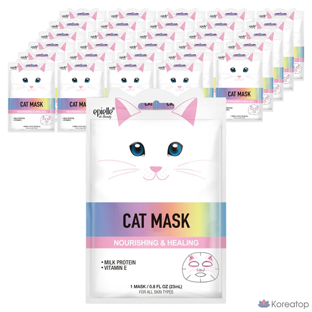 Тканевая маска для лица Epielle Character Mask White Cat, 48 шт.