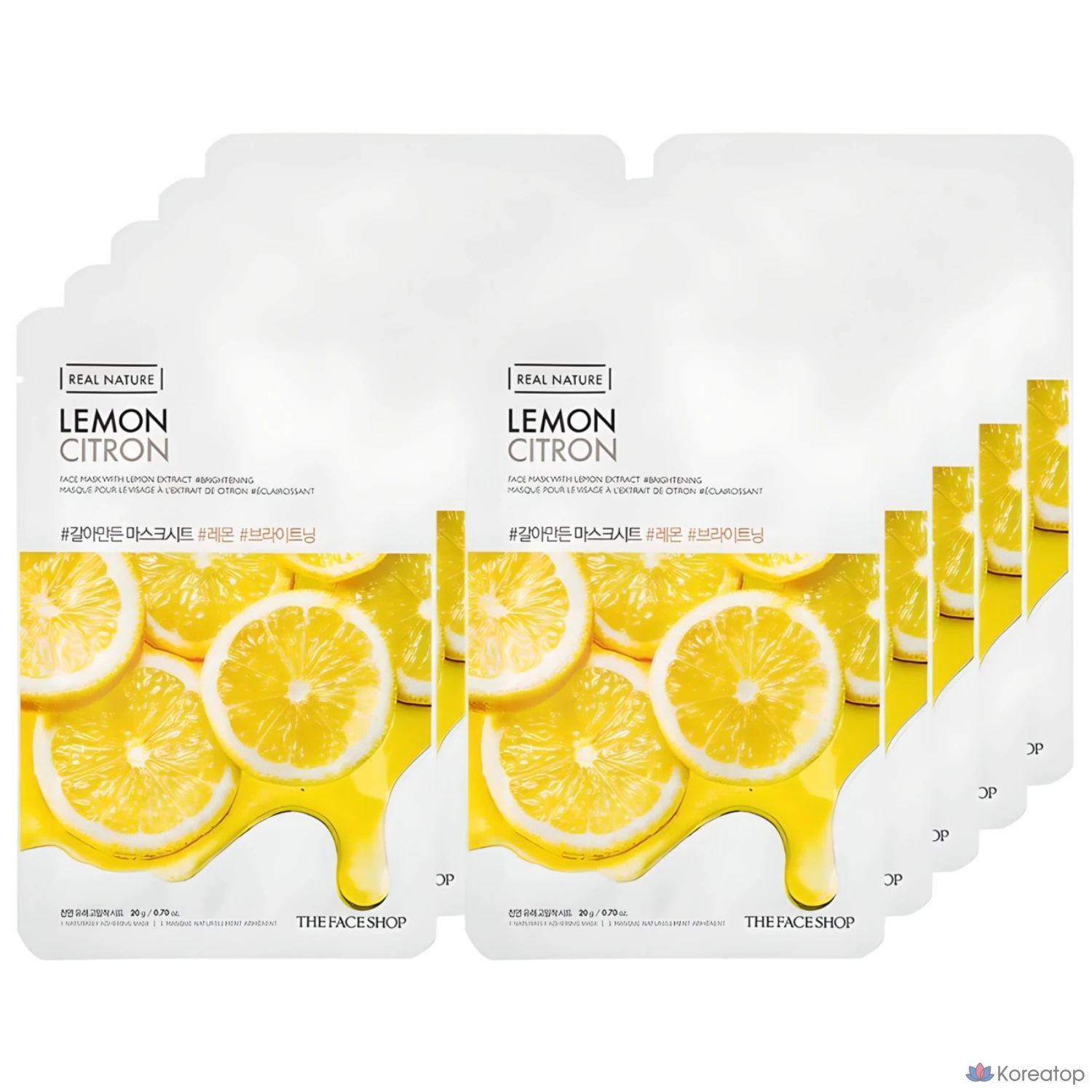 Тканевая маска для лица The Face Shop Real Nature Lemon Mask Sheet, 10 шт.