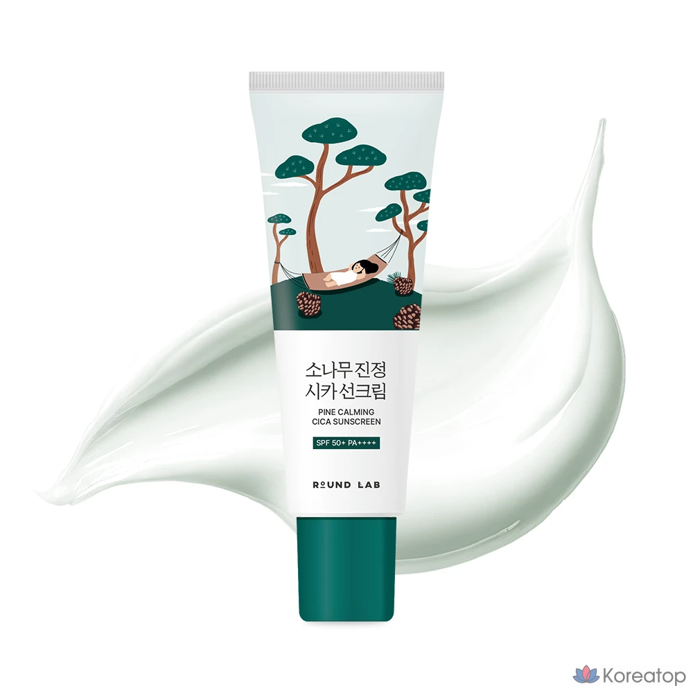 Солнцезащитный крем Round Lab Pine Calming Cica Sunscreen SPF50+ PA++++, 40 мл, 1 шт.