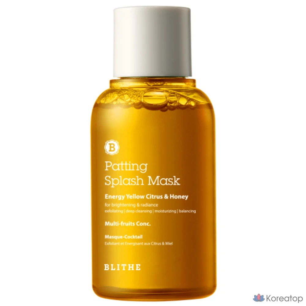 Маска для умывания Patting Splash Mask Energy Yellow Citrus & Honey, 70 мл, 1 упаковка, 1 шт.
