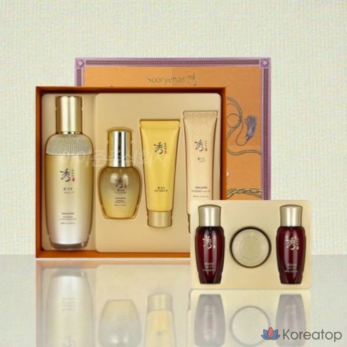 Набор для ухода Sooryehan Ginseng Essence 100ml Advanced Special Set + Fermentation 3-piece Sample, 1 шт.