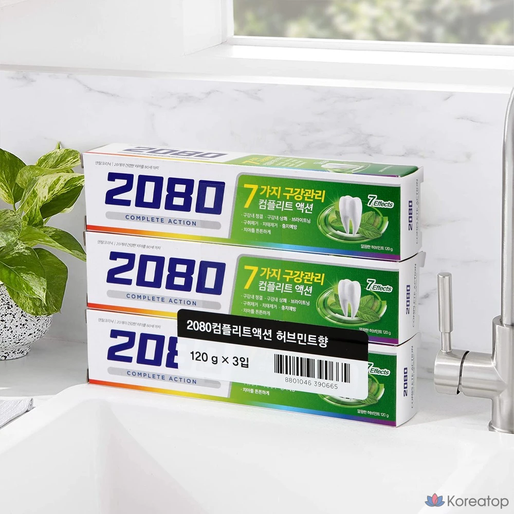 Зубная паста Dental Clinic 2080 Complete Action Herb Mint, 120 г, 3 шт.