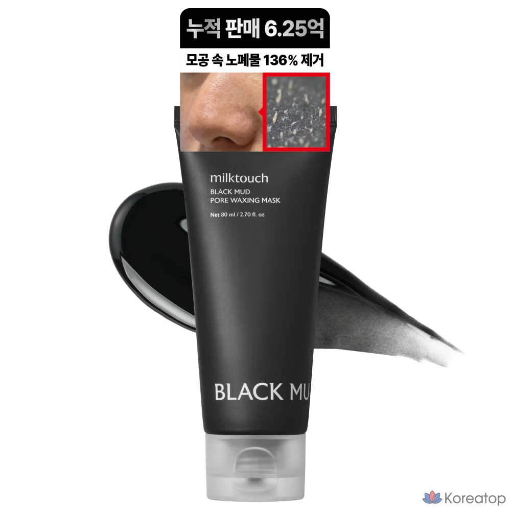 Маска для депиляции Milk Touch Black Mud Pore Sebum Waxing Mask, 1 шт., 80 мл