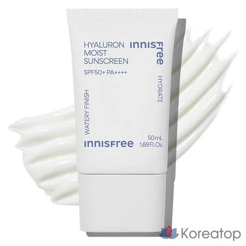 Солнцезащитный крем эссенция гиалуроновая увлажняющая INNISFREE SPF50+ PA++++, 50 мл