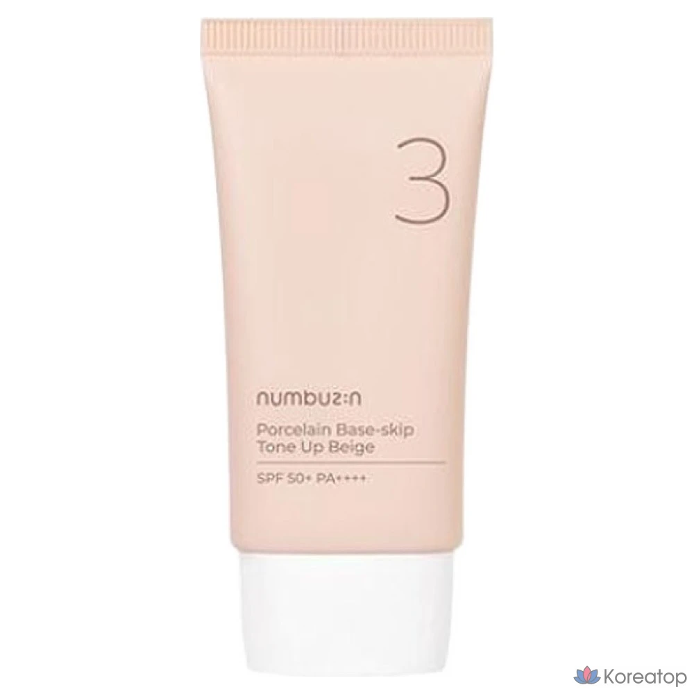 Тональный крем Numbers in No. 3 Ceramic Texture Padeskip Tone-Up Beige SPF50+ PA++++, 50 мл, 1 шт.