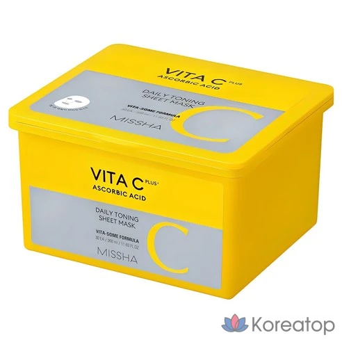 Ежедневная тонизирующая тканевая маска Missha Vita C Plus