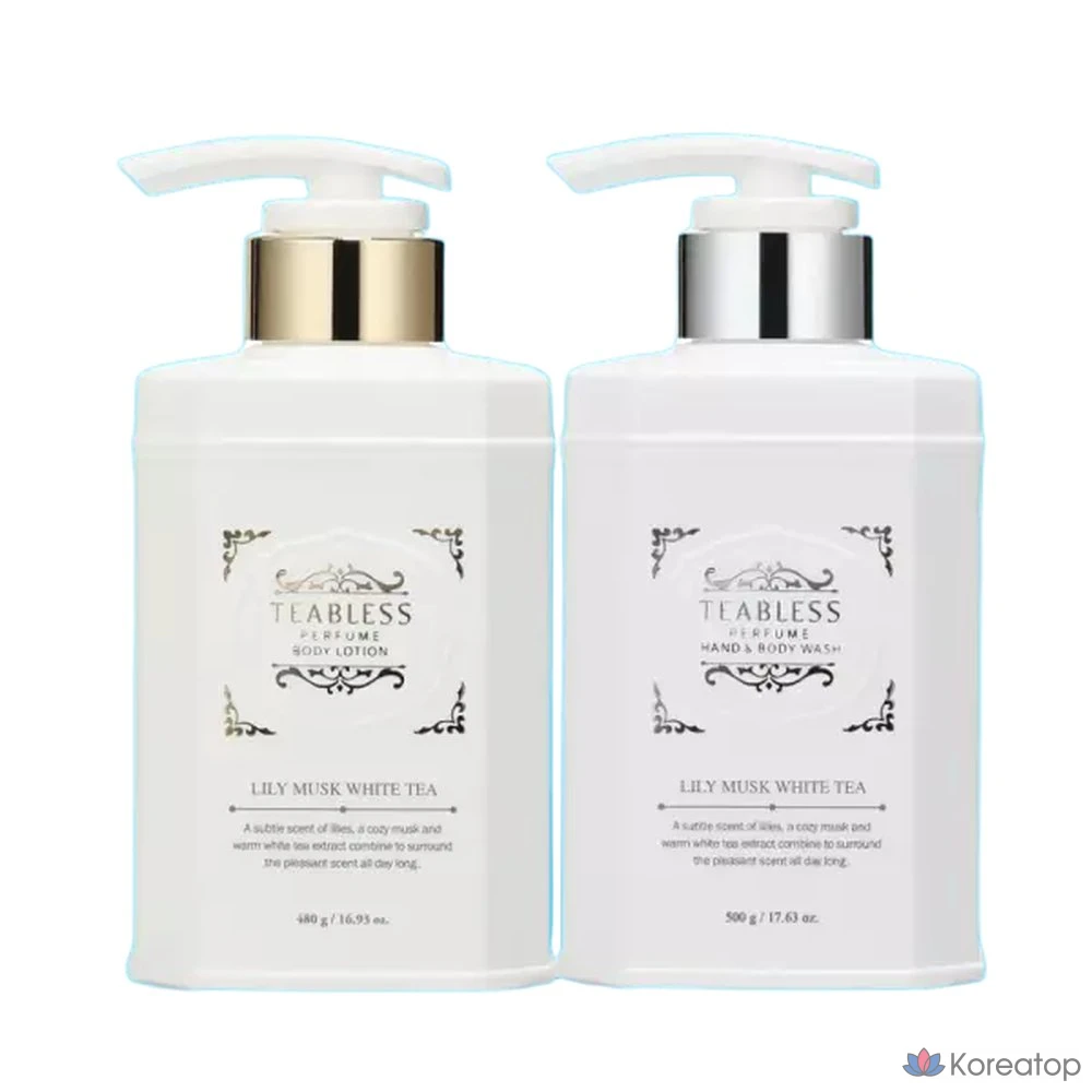 Набор для ухода TEABLESS Fragrant Moist Body Lotion 480ml + Body Wash 500ml Lily Musk, 1 шт.
