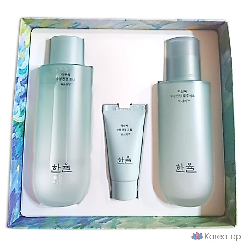 Набор Hanyul Young Mugwort Moisture Soothing из 2 предметов: тоник и флюид, 2 комплекта.