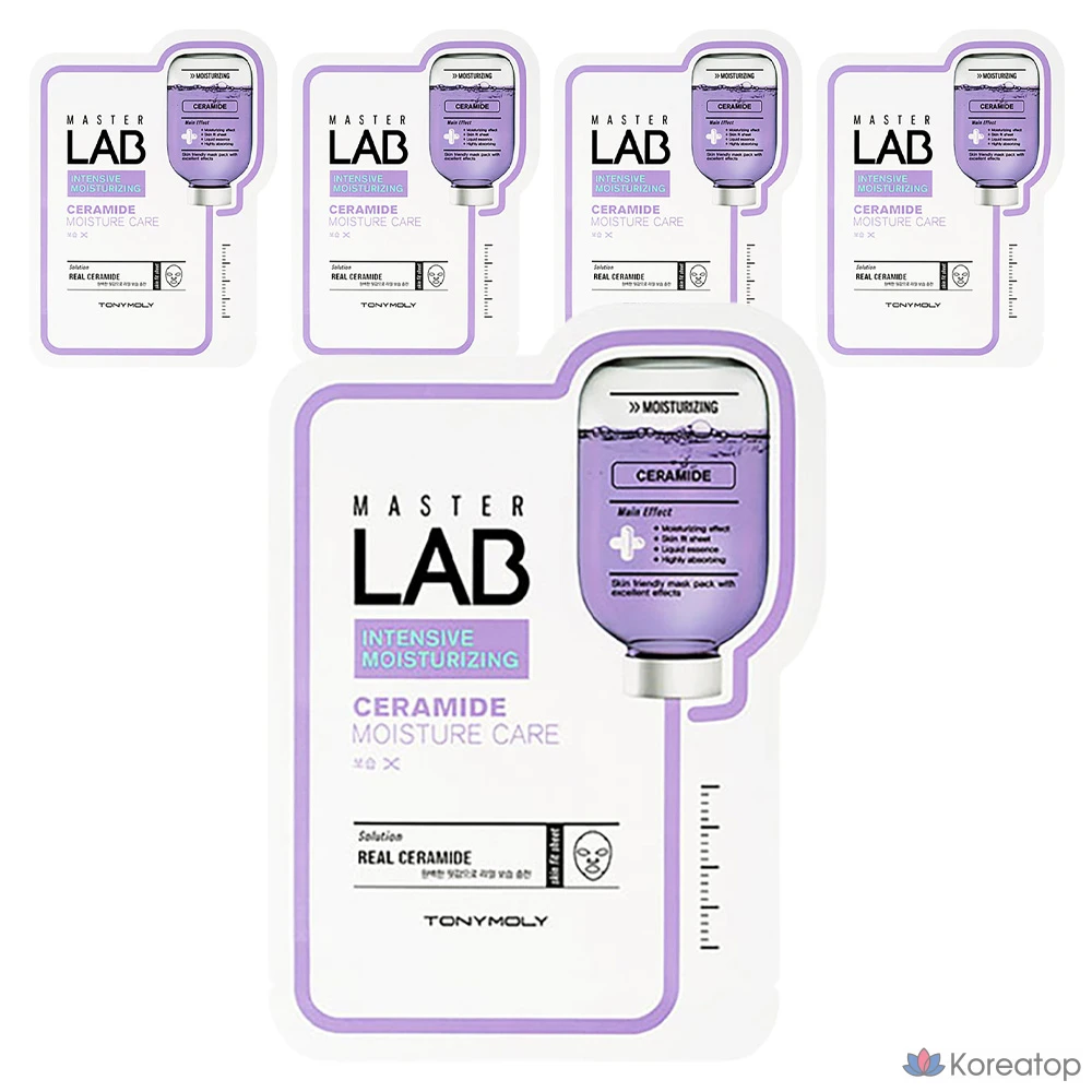 Тканевые маски для лица Tony Moly Master Lab Ceramide Mask Sheet, 1 упаковка, 5 упаковок