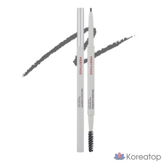 Автоматический карандаш для бровей Merythod Reel Edge Slim 0,08 г, 01 ASH BROWN, коричневая серия, 1 шт.
