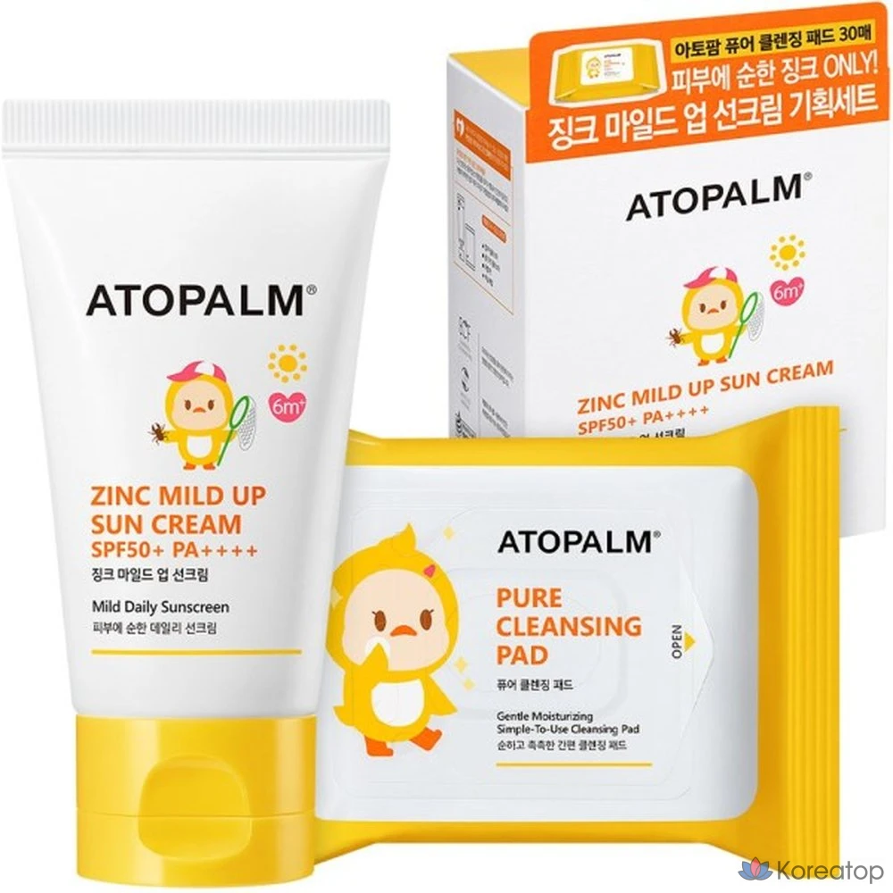 Солнцезащитный крем Atopalm Baby Zinc Mild Up SPF50+ PA++++ 65 г, 1 комплект, 1 штука
