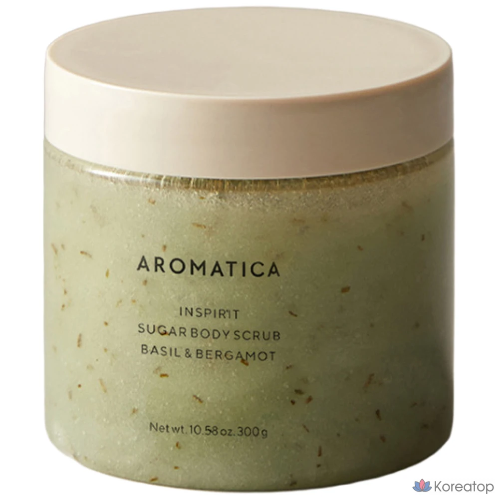 Скраб для тела Aromatica Sugar Body Scrub Basil & Bergamot, 300 г, 1 шт.