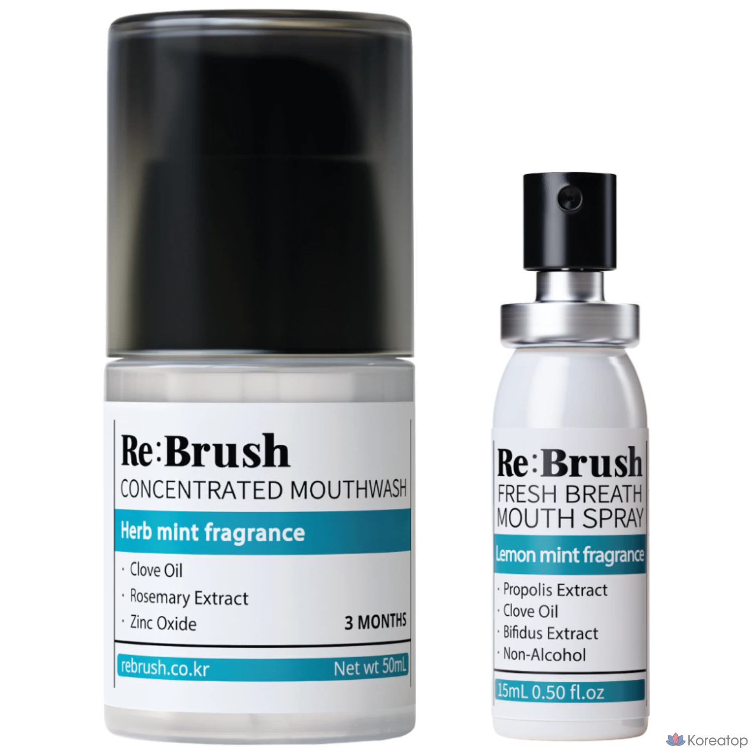 Набор для ухода Re:Brush Breath Care Premium Set (Clove Concentrated Mouthwash 50 мл + Oral Spray 15 мл), 1 шт.