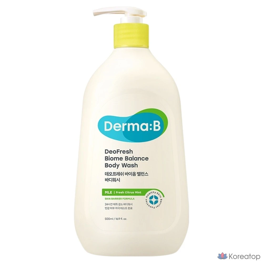 Гель для душа DERMA:B Deo Fresh Biome Balance Body Wash, 500 мл, 1 шт.