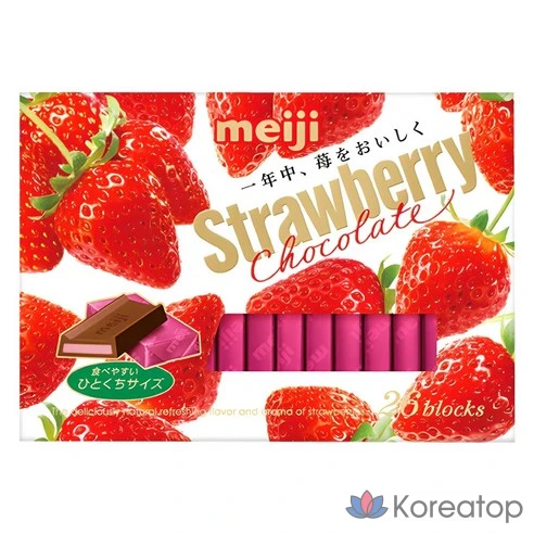 Плитка шоколада со вкусом клубники Meiji