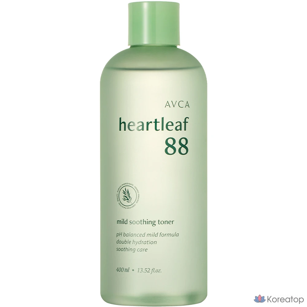 Успокаивающий тоник AVCA Eoseongcho 88 с низким уровнем раздражения, 400 мл, 1 шт.