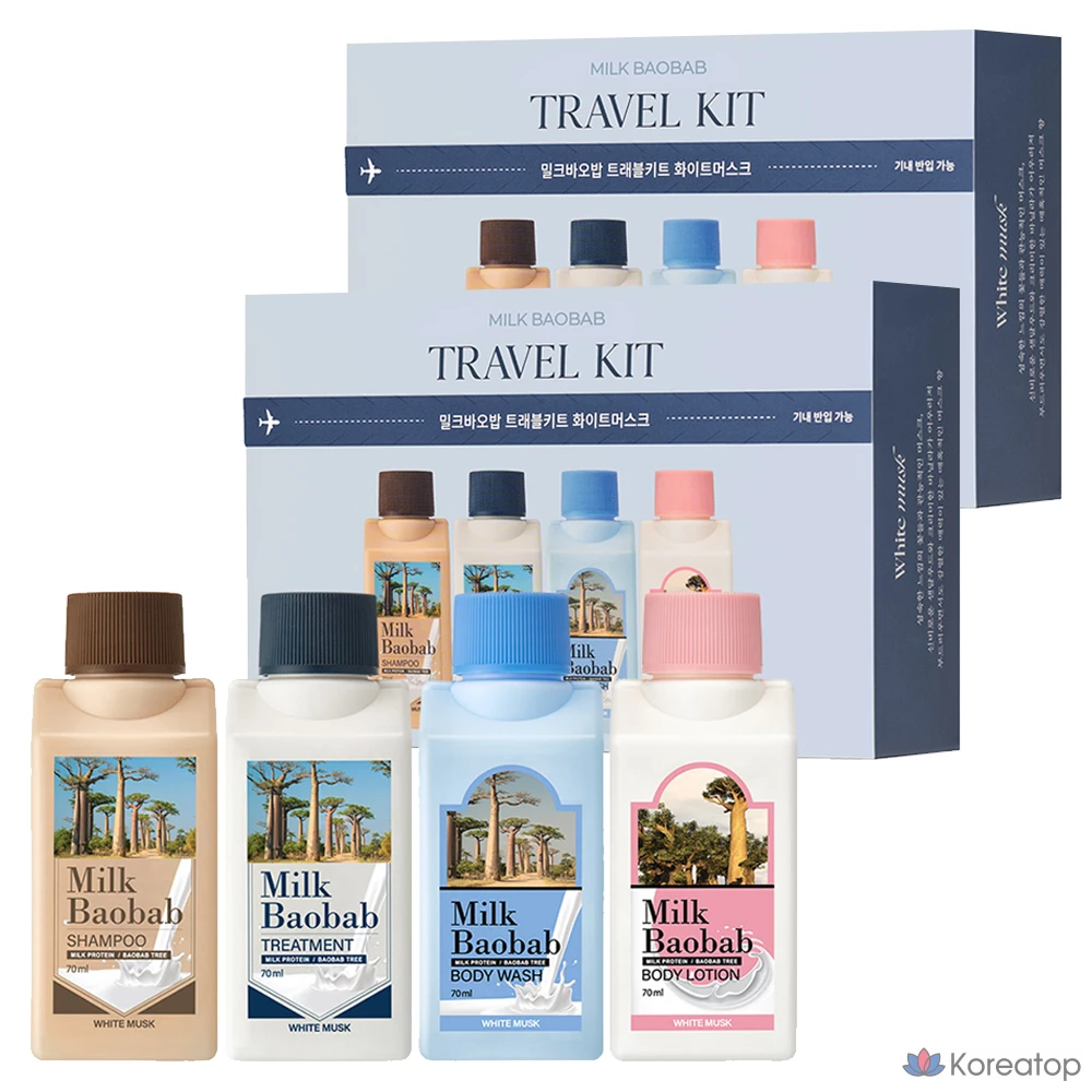 Дорожный набор Milk Baobab White Musk, 2 комплекта