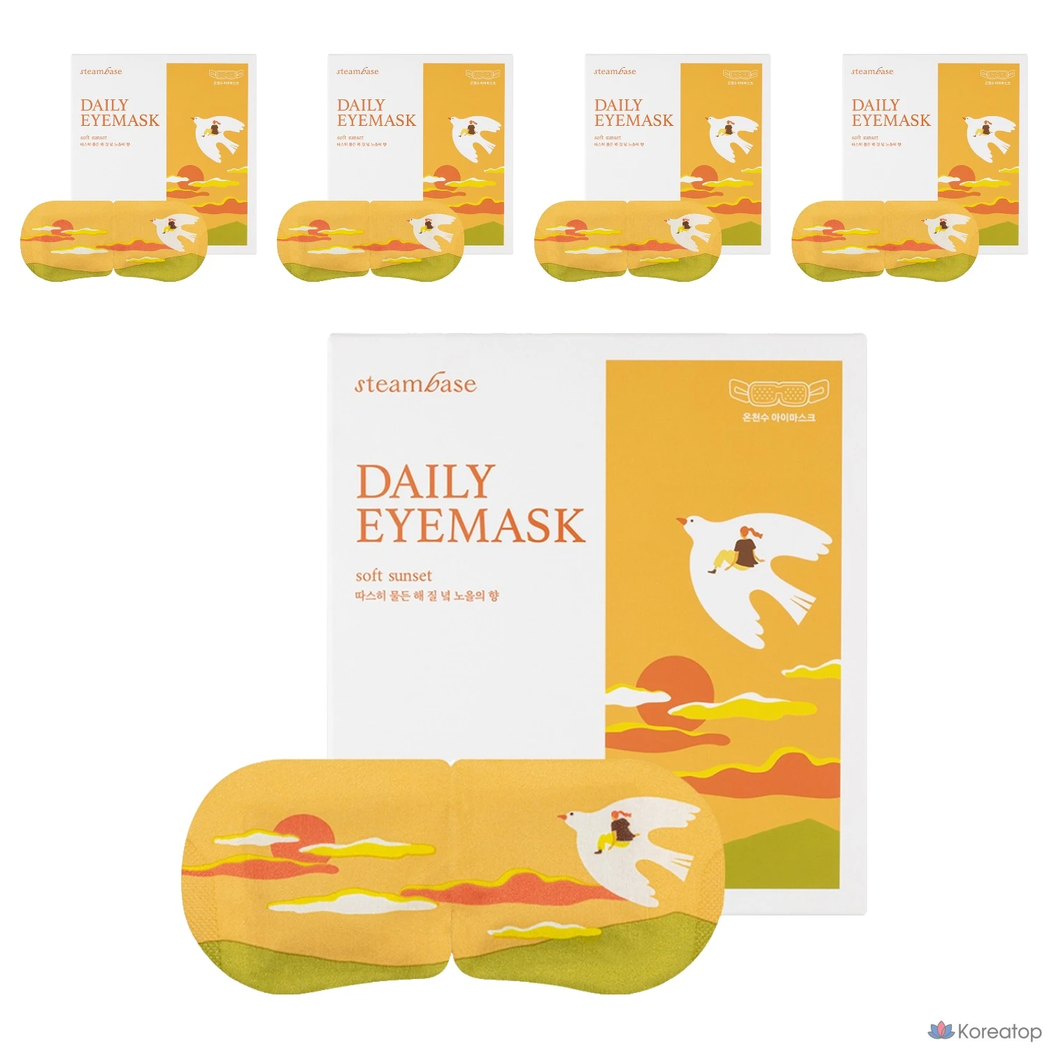 Маска для глаз Steambase Daily Eye Mask с ароматом заката, 5 штук, упаковка из 5 штук.