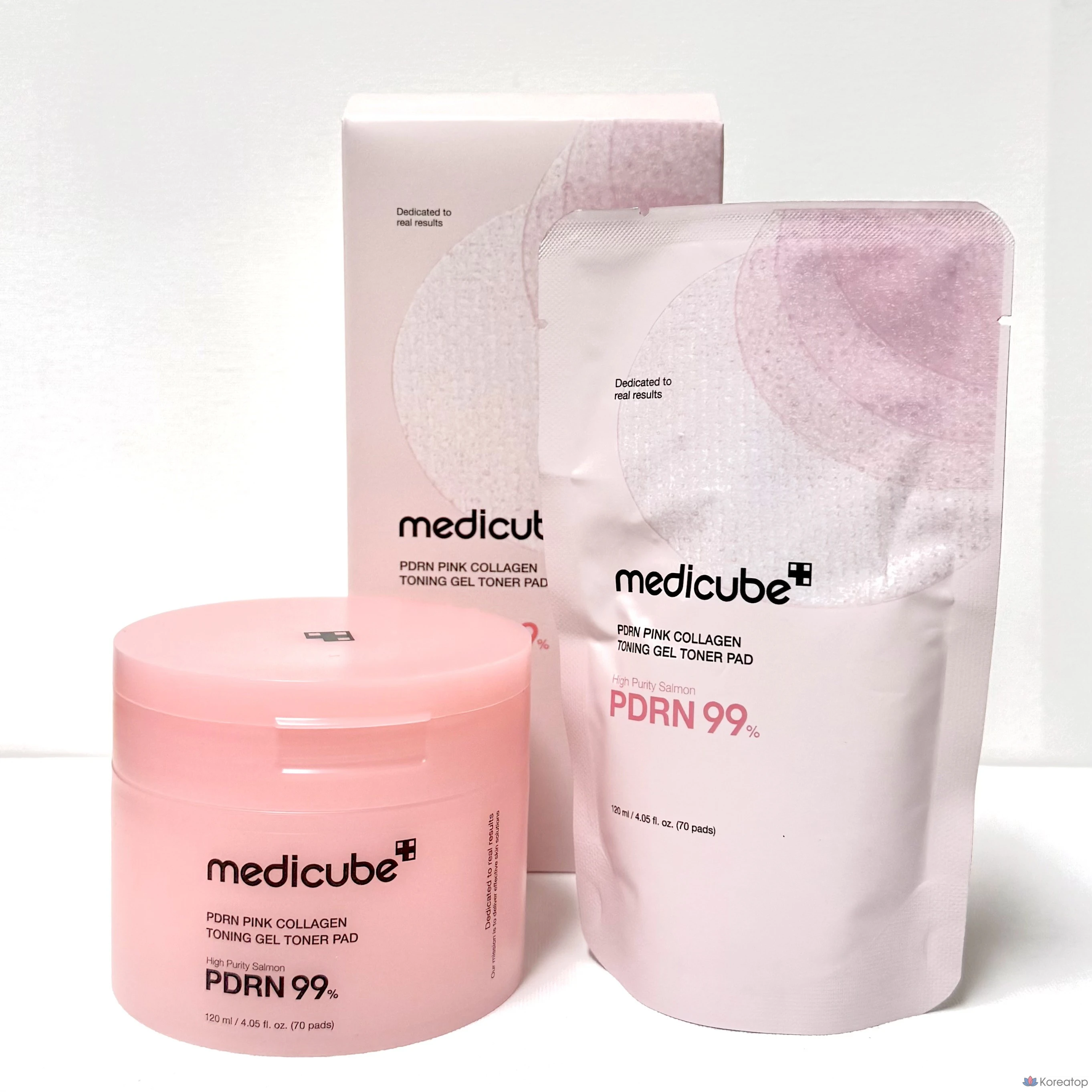 Тонер-пэды Medicube PDRN Pink Collagen Toning Gel Toner Pad, 70 шт.