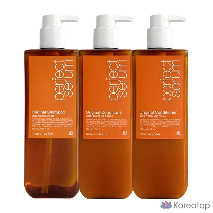 Mise en Scene Perfect Original Serum Shampoo + Conditioner 680ml x2, 1 шт., 2,04 л