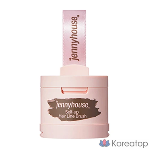 Кисть для укладки волос Jennyhouse Cosmetics Self-Up Hairline Brush, 4 г, натуральный коричневый цвет, 1 шт.