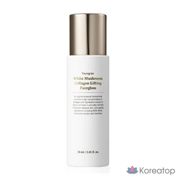 Блеск для лица Youngran White Mushroom Collagen Lifting Face Gloss, 1 шт., 30 мл