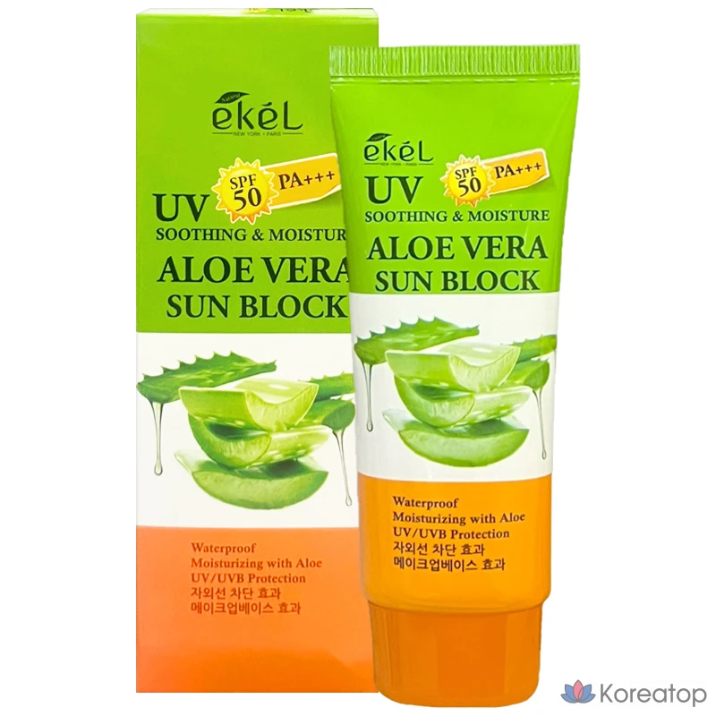Солнцезащитный крем Ekel Soothing & Moisture Aloe Vera Sunblock, 70 мл, 1 шт.