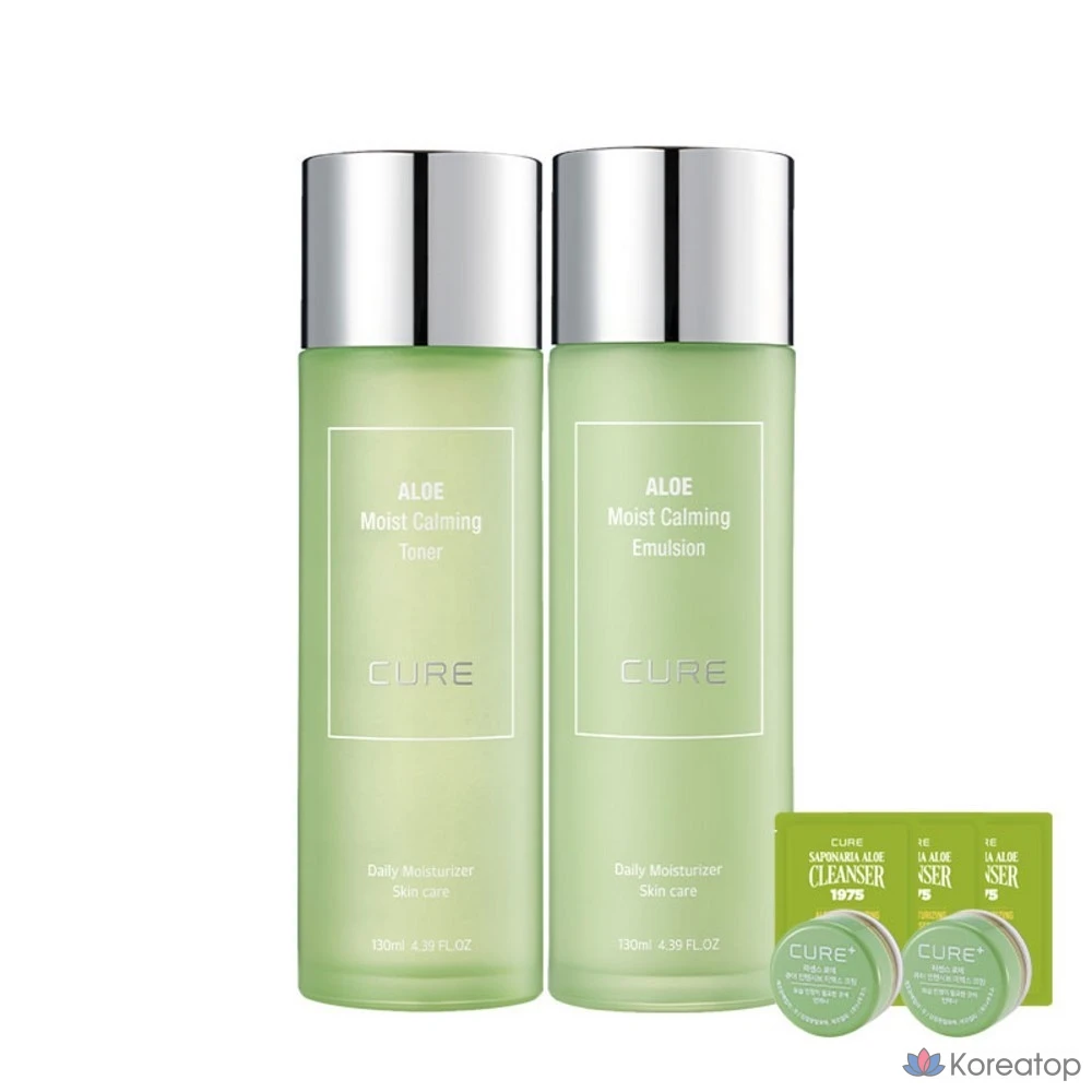 Успокаивающий тоник-эмульсия с алоэ вера от KIM JEONG MOON Aloe, 130 мл, 2 комплекта