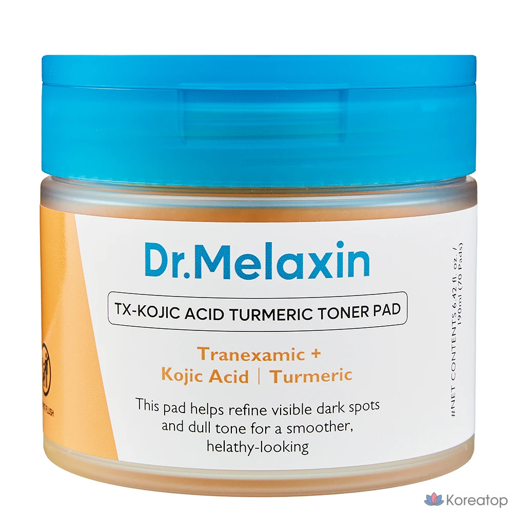 Пэды-тонер Dr. Melaxin TX Kojic Acid Turmeric Toner Pad, 190 мл, 70 шт.