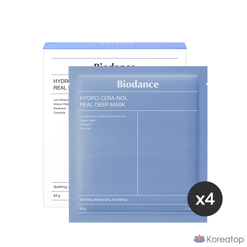 Тканевая маска для лица Biodance Hydro Cera Nol Real Deep Mask, 136 г, 12 шт.