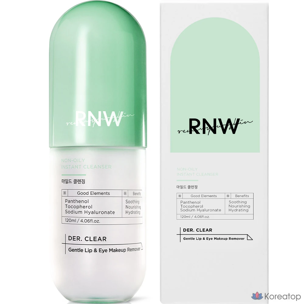 Увлажняющее средство для снятия макияжа с губ и глаз RNW с витаминами и маслом жожоба, 120 мл, 1 шт.