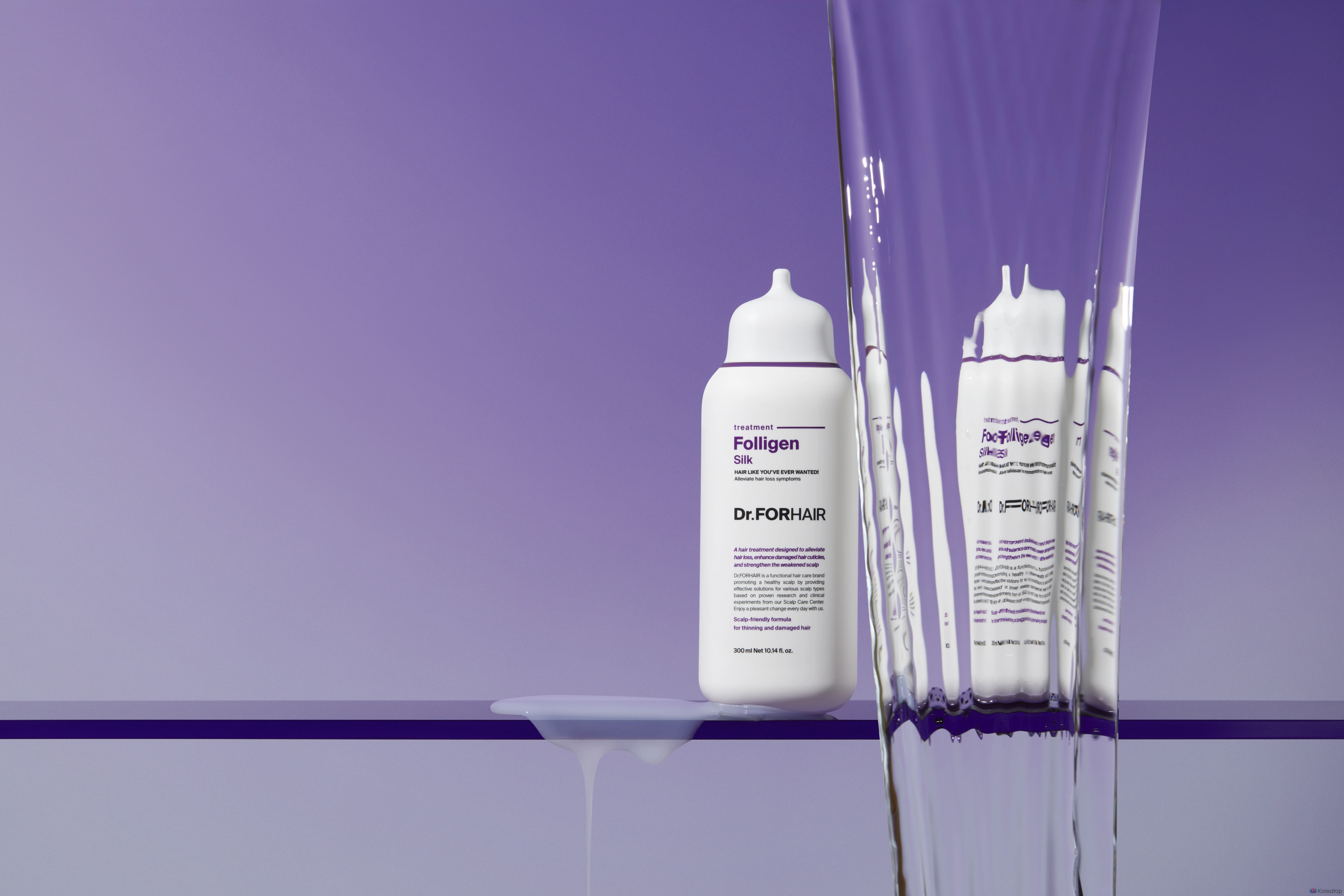 Кондиционер-восстановитель Dr. Forhair Foligen Silk Protein Damaged Hair Treatment, 300 мл, 1 шт.
