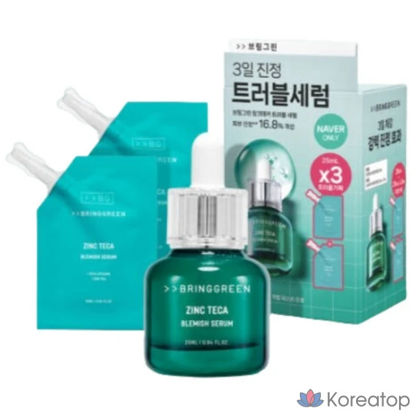 Сыворотка от прыщей Bring Green Zinc Tetra 1.2% 25 мл x 25 мл, 75 мл, 1 шт.