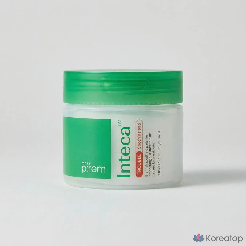 Тонер-пэды MAKE P:REM Inteca Troubling Soothing Pads, 70 шт.