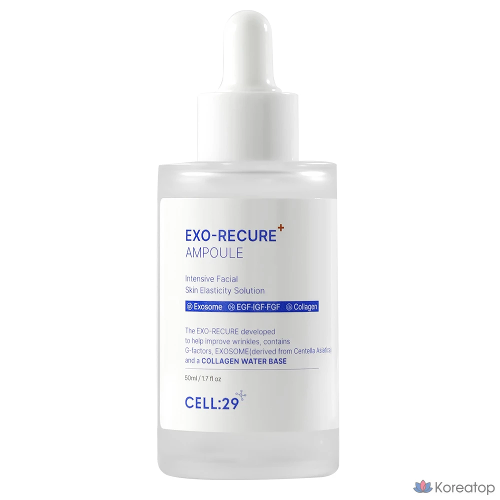Ампульная сыворотка Cell29 Exosome Ampoule EGF Adenosine Hyaluronic Acid Pore Peptide ExoRecovery, 50 мл, 1 шт.