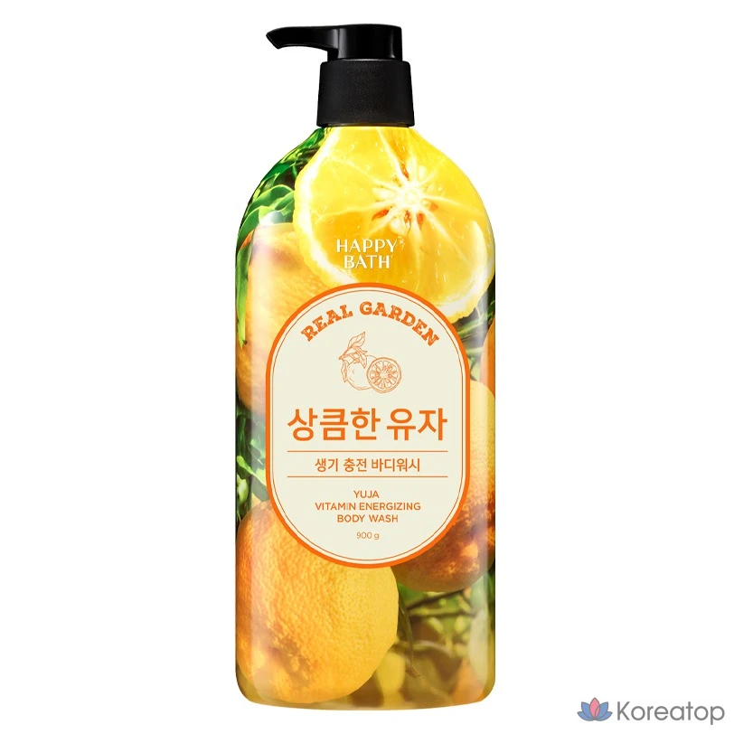Гель для душа Happy Bath Real Garden Vitamin Vitality, освежающий юзу, 1 шт., 900 г