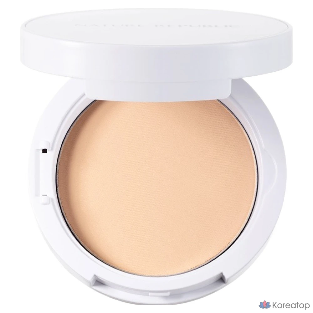 Компактная пудра Nature Republic Nature Origin Cover Two-Way Pact, оттенок 02 Natural Beige, 9 г, 1 шт.