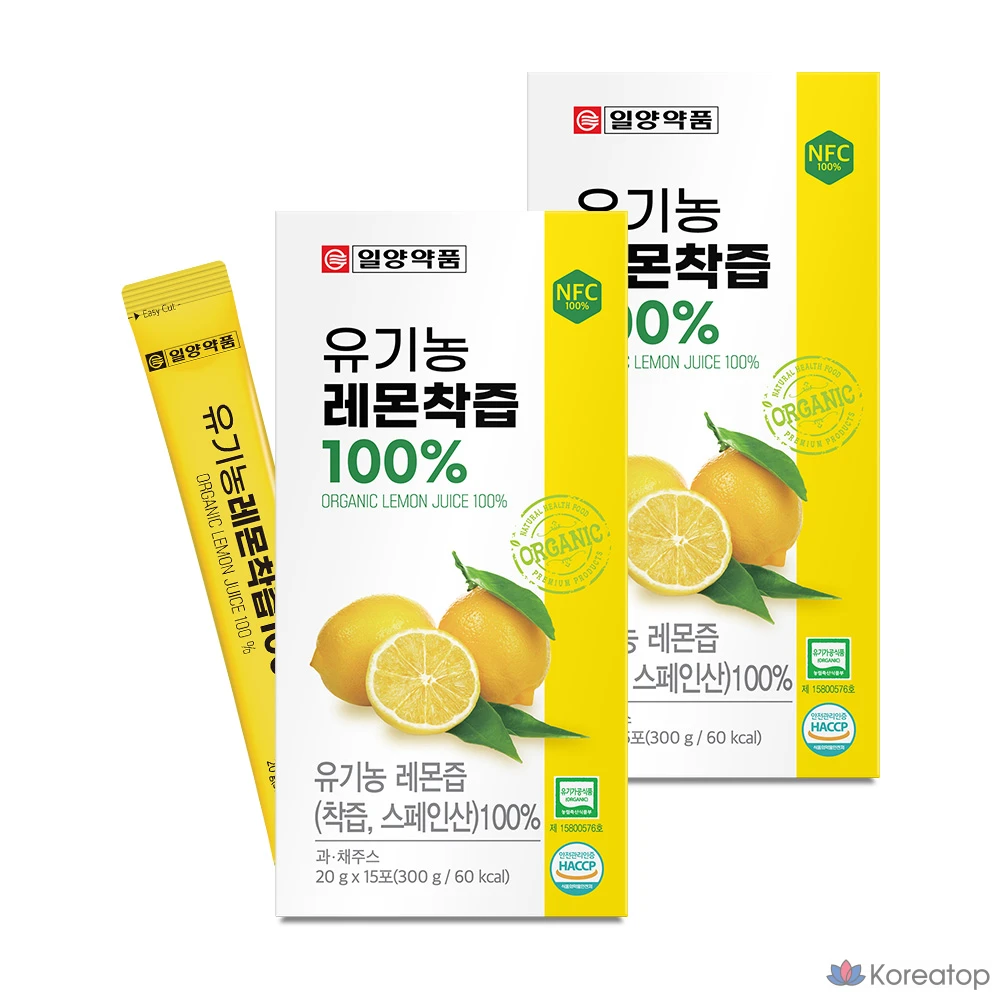 Сок Il-Yang Organic Lemon Juice 100% Lemon Talk, 300 г, 2 шт.