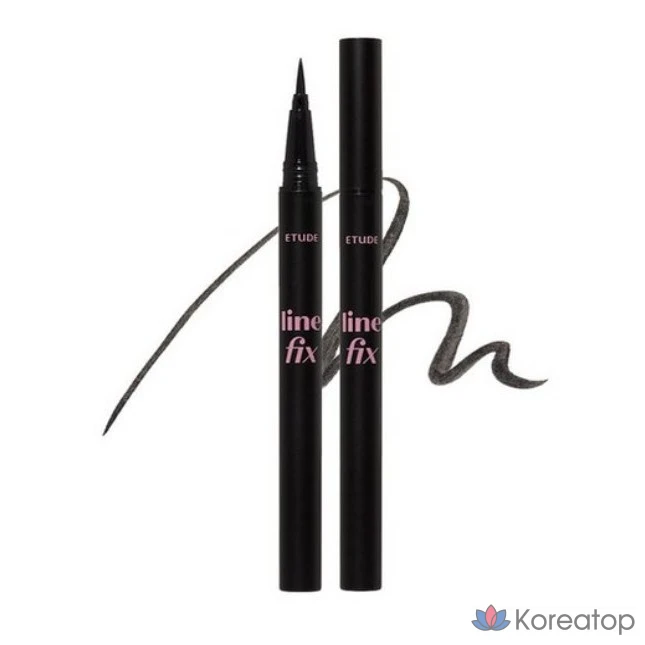 Подводка для глаз Etude House Line Fix Brush Liner, оттенок 01 Black, 0.5 г, 1 шт.